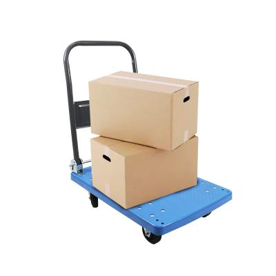 China Utility Tools 72.5*48.5*85cm Four Wheel Hand Truck Cart 200kg Flat Folding Utility Cart for sale