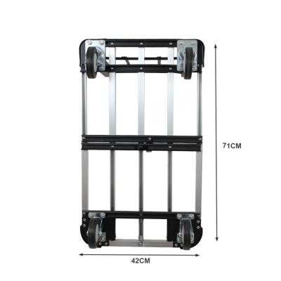 China Folding Tools Aluminum Hand Trucks 330LB Convertible Hand Dolly Utility Duty With Wheels Flat Cart for sale