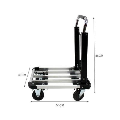 China Tools Folding Aluminum Portable Folding Hand Truck Hand Cart 330lbs Capacity Hand Cart For Home Office for sale