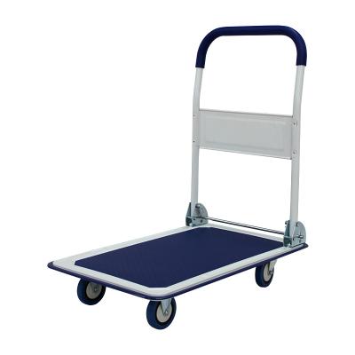 China Tools Factory Warehouse Cart Four Wheel Folding Platform Trolley for sale