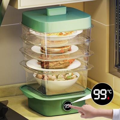 China Sustainable kitchen utensils stackable food covering tudung transparent environmentally friendly multi-layer plastic saji smart food storage for sale