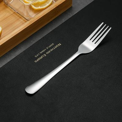 China Sustainable Dinnerware Instruments Fork Set Silver Color Cutlery Set Stainless Dinnerware Set Fork For Household Hotel Restaurant for sale