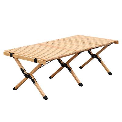 China Outdoor Durable Folding Picnic Camping Tables Party Wood Tables Collapsible Camping Table for sale