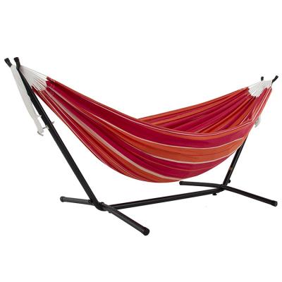 China Durable Cotton Fabric Leisure Hamaca Swing Bed Double Outdoor Hammock Chair Outdoor Hammock for sale