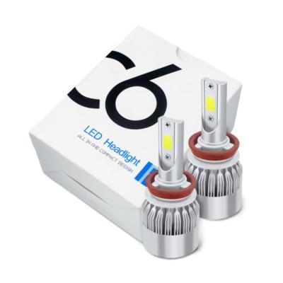 China All Wholesale Cheap H1 H3 H7 9005 Lamp Use C6 LED Car Headlight 880 9006 LED 881 Car LED Headlight H4 9004 Manufacture LED Headlight for sale