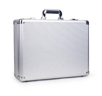 China Durable Metal Corner Reinforced Aluminum Tool Case With Cut Out Foam Insert for sale