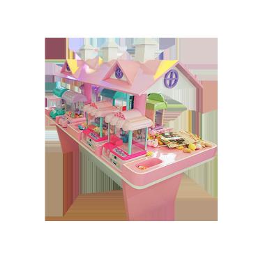 China Free dolls and a mini doll machine fine quality education funny children first play house toys candy house scratch for sale