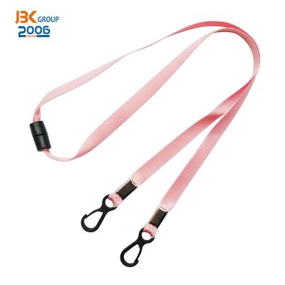 China Custom Logo Printed Polyester Masking Lanyard For Kids / Adult Elastics With Hook for sale