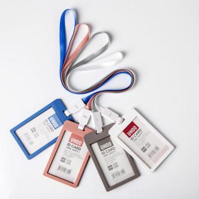 China UHOO Office Supplies High Quality Custom Made With Lanyard Aluminum Alloy Material Business ID Card Holder Multicolor ID Card Holder for sale