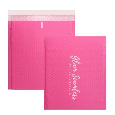 China Superior cushioning and surface protection Factory Direct Pink Self-Adhesive Custom Logo Shipping Bag Envelopes Poly Bubble Mailers for sale