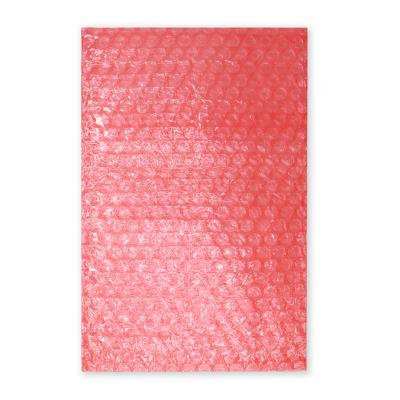 China Open Top Wholesale Custom Transparent Pink Anti Static Bag Air Bubble Bags Packaging for Electronic Component for sale