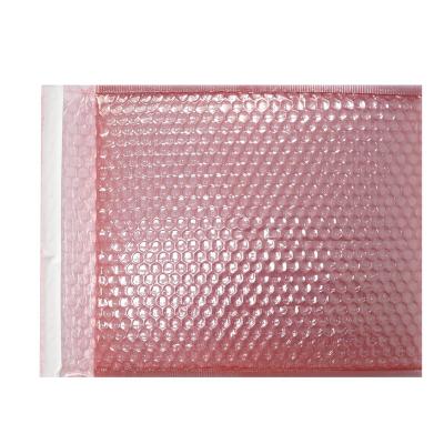 China Open Top Custom Printed Pink Anti Static Bag Air Bubble Bags Packaging for Electronic Component for sale