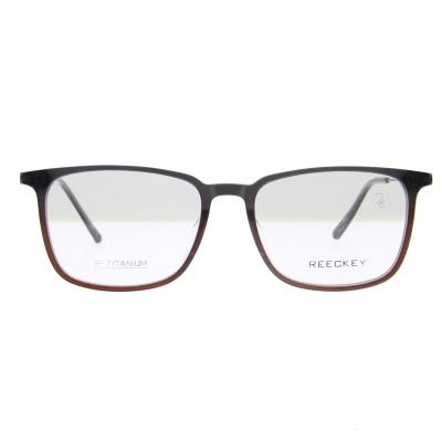 China Hot Sales Mens Titanium Temple Classic Acetate Glass Looking Optical Frames Retro With Titanium Temple for sale