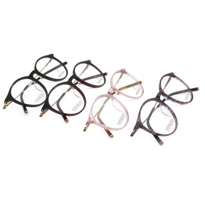 China Classic Round Metal Temple Acetate Frames And Retro Tip Eyewear With Metal And Metal Temple Tip For Women for sale