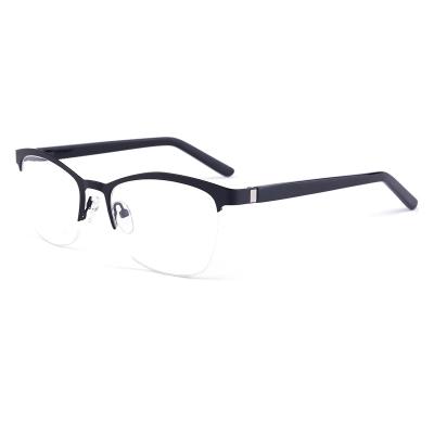 China Lamination On Temple New Type Optical Glasses Frame Fashion Metal Eyewear Optical Frame for sale