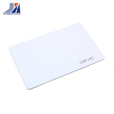 China UHF 800mhz 960mhz NFC sunbestrfid 125khz PVC hybrid plastic rfid smart tag card access control waterproof/waterproof T5577 dual frequency system for sale