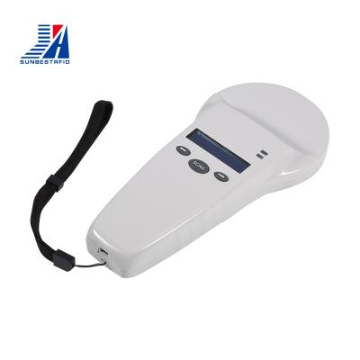 China YLT580 134.2khz FDX-B 105*230*32mm chip tooth USB ear tag blue handheld rfid long range sunbestrfid animal tag reader for sale