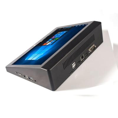 China 10.1 Geïntegreerde industriële ventilatorloze mini-pc RS232 DB9-poort CPU Z8350 quad-core Te koop