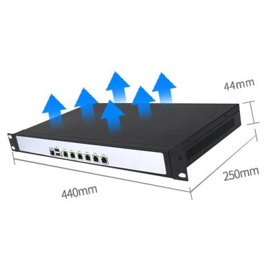 China 1U rackmount 6 Gigabit LAN red seguridad pFsense soft router firewall PC 7th Gen i3-7130U I5-7360U i7-7560U en venta