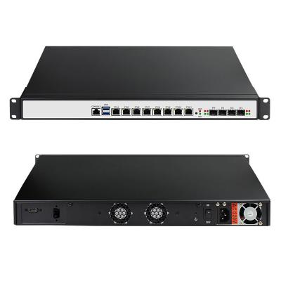 China Firewall Industriell Mini PC 8 Gigabit LAN 4 Ports 10G SFP Fiber Optical Support PFsense zu verkaufen