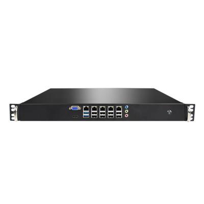 China 1U chassis H81 LGA1150 5 Gigabit LAN 10 COM industrial server firewall computer soft router support pFsense for sale