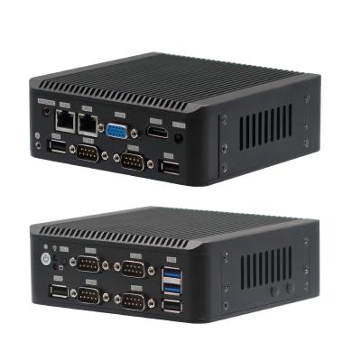 中国 Gemini Lake J4105 J4125 N4100 N5000 産業用ファンレス ミニ PC 2 LAN 6COM Nuc 販売のため