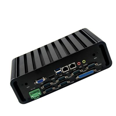 China Vier Kern J1900 Lüfterloser industrieller Mini-PC 6COM 2 Gigabit LAN LPT-Port zu verkaufen