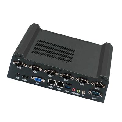 China Haswell-U 4th i3 i5 i7 dual cores industrial mini computer 6 COM 2 gigabit LAN barebone for sale