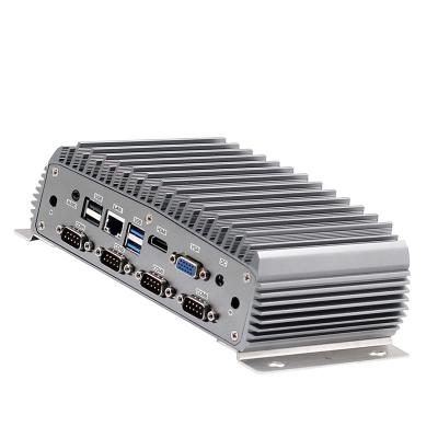 China DC Power Industrial Mini PC , Fanless Mini Computer 6COM 1 LAN quad core J4205 for sale