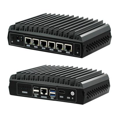 China 4th Gen 6 Gigabit LAN Firewall Mini PC Haswell-U I3-4010U I5-4200U I7-4200U PFsense Soft Router zu verkaufen