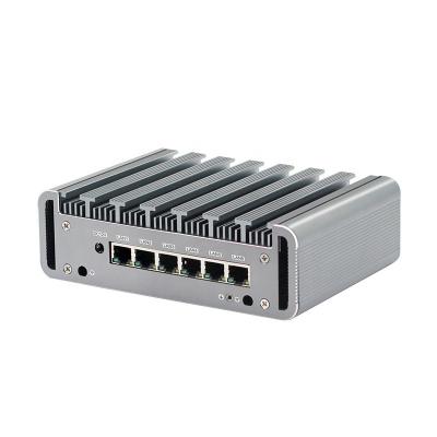 China Zonder ventilator Mini Firewall-pc Celeron Dual Core 3865U 6 Gigabit LAN-ondersteuning PFsense Mikrotik Te koop