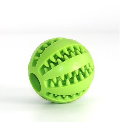 China Stocked Durable Dog Puzzle Ball Toys Interactive Pet Chew Toys Round Dog Balls Safe Material for sale