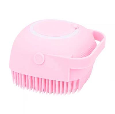 China Efficient and Clean Pet Stored Bathing Shampoo Dispenser Multiple Use Pet Bath Massage Bubble Brush for sale