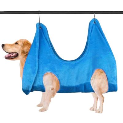 China Stored Dog Grooming Balancing Nail Pet Restraint Bag Towel Durable Microfiber Hammock for sale