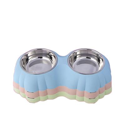 China Double Food and Water Feeder Design Detachable Pet Bowls Eco-Friendly Sustainable Original Stainless Steel for sale