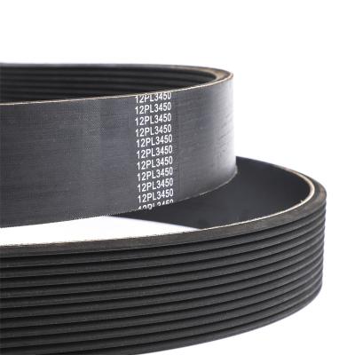 China Automotive Poly V Ribbed 12PL Elastic Stretch Belts Ribbed Belts Multirib Transmission Power V Belt For Fan for sale