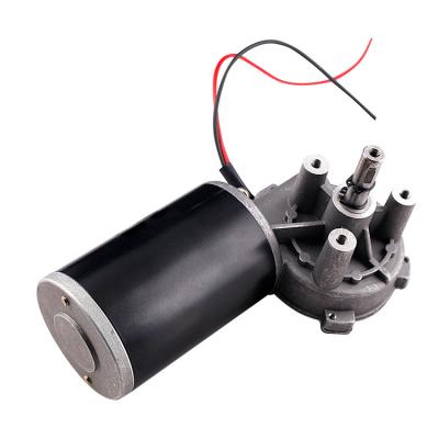 China Australian Gate Motor 12v 24v 220v Totally Enclosed Customized DC Worm Gear Electric Motor Flap Gate Motor for sale