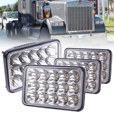 China Truck Headlight Beam 12V Rectangular 4x6 Inch etc. High Low Off Road 4x6 LED Led Headlights For Truck Van for sale