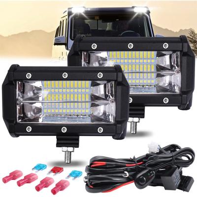 China The 72W LED pod lights of boat etc. Car Off Road Truck Motorcycle 5 Work Light Bar Aurora LED Light Bar Kit for Boat etc. truck for sale