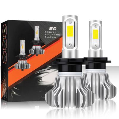 China For All Cars System S9 LED Headlight H1 H4 H7 H11 LED Auto Lighting Super Bright Headlights for sale