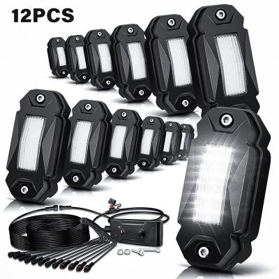 China The high quality Cree LED rock of boat etc. Off Road Truck ATV UTV RZR Motorcycle Lights Waterproof IP 68 High Power 12 LED Pods Rock Lights Kit For Car Truck Etc for sale