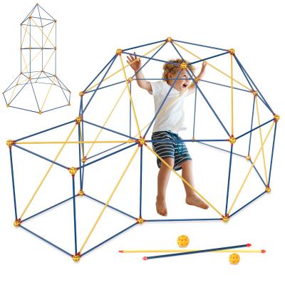 China 110PCS Nexus Amusement Diy Building Fort Toys Building Kit Kids Castle Play Tent for sale