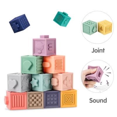 China Soft Bath Toy Building Block Baby Grasp Toy Educational Baby Toys Touch Balls Eco-friendly Material Hand for sale