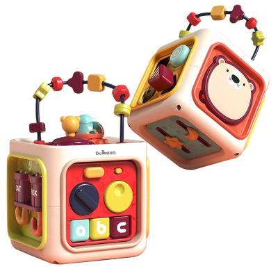 China 6 in 1 6 in 1 Plastic Six Sides Game Kids Box Multifunctional Educational Learning Activity Cube Toy for sale