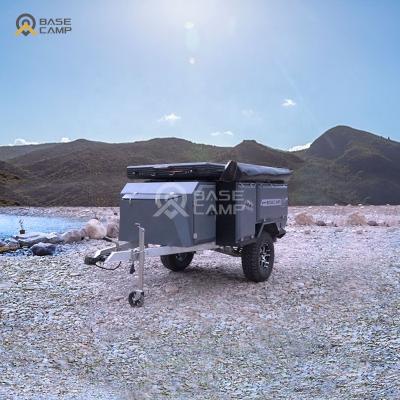 China Customized Lightweight Campervan Camp Folding Caravan Trailer Camping Comes With Solar Panel for sale