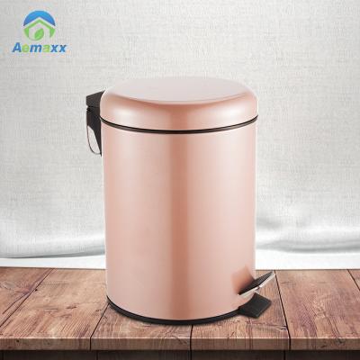 China Lixeira Mini Pedal Bin 15L 12L Stainless Steel Waste Bin Waste Bin Household Catalog Viable Manufacturer for sale