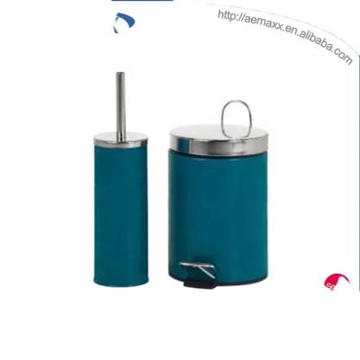 Cina Viable Hot Selling Promotion Powder Coating Pedal Bin And Toilet Brush Holder Bathroom Accessories For Home in vendita