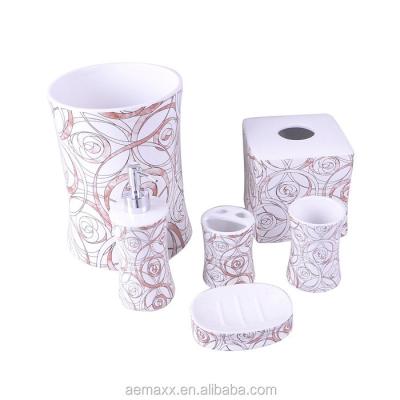 Κίνα Viable Hot Selling Hotel Bathroom Accessories 6pcs Ceramic Ceramic Full Sets High Quality Hotel Bathroom Accessories προς πώληση