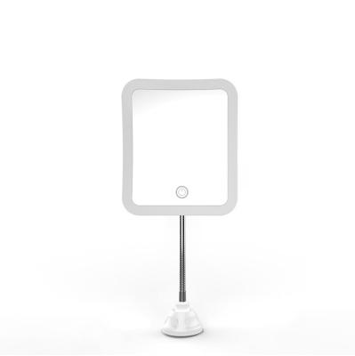 Chine 2021 Square LED Wall Mounted 360 Rotating Magnifying Makeup Mirror LED Smart Cosmetic Mirror With Sucker à vendre