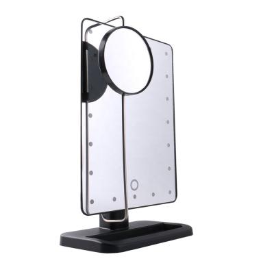 중국 Hot Selling Soft Lighted Filling Lighted Modern Touch USB Square LED Mirror Bedroom Makeup Soft Light Cosmetic Mirror 판매용